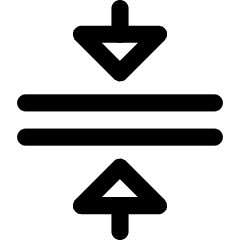 Triangle Arrows Compress Flatten Icon from Core Line Set