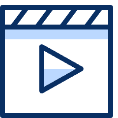 Clapboard Play Close Icon from Cyber Duotone Set