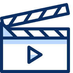 Clapboard Play Open Icon from Cyber Duotone Set