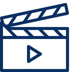 Clapboard Play Open Icon from Cyber Line Set