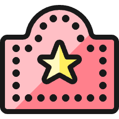 Movie Cinema Icon from Ultimate Colors Set