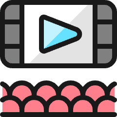 Movie Cinema Watch Icon from Ultimate Colors Set