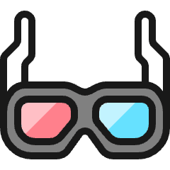 Movies 3d Glasses 1 Icon from Ultimate Colors Set