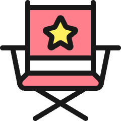 Movies Director Chair Icon from Ultimate Colors Set