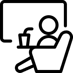 Movies Sit Drink Icon from Ultimate Light Set
