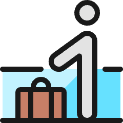 Moving Walkway Luggage Icon from Ultimate Colors Set