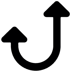 Button Arrow Curve Icon from Ultimate Bold Set