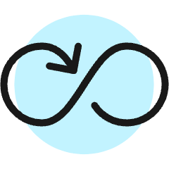Button Loop Arrow Icon from Ultimate Colors Set