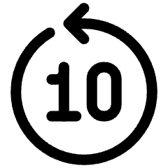 Go Backward 10 Control Icon from Ultimate Regular Set