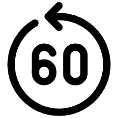 Go Backward 60 Control Icon from Ultimate Regular Set