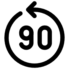 Go Backward 90 Control Icon from Ultimate Regular Set