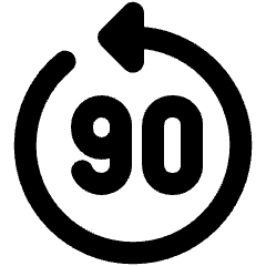 Go Backward 90 Control Icon from Ultimate Bold Set