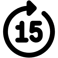 Go Forward 15 Control Icon from Ultimate Bold Set