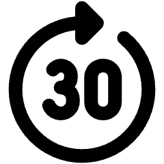 Go Forward 30 Control Icon from Ultimate Bold Set