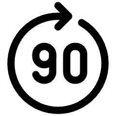 Go Forward 90 Control Icon from Ultimate Regular Set