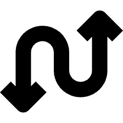 Zigzag Arrow 2 Icon from Nova Solid Set