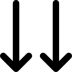 Double Line Arrow Down Icon from Core Remix Set
