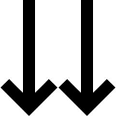 Double Line Arrow Down Icon from Sharp Remix Set