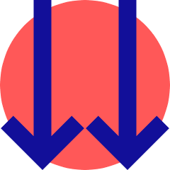 Double Line Arrow Down Icon from Sharp Pop Set