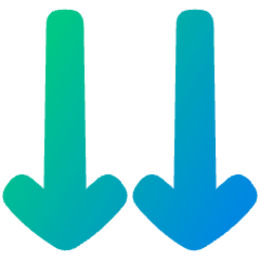 Double Line Arrow Down Icon from Plump Gradient Set
