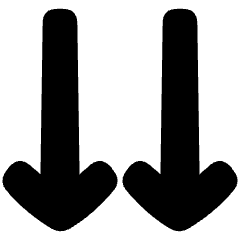 Double Line Arrow Down Icon from Plump Solid Set