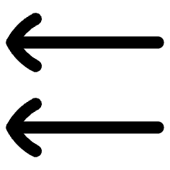 Double Line Arrow Left Icon from Flex Line Set