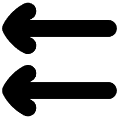 Double Line Arrow Left Icon from Flex Solid Set