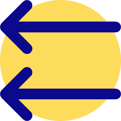 Double Line Arrow Left Icon from Core Pop Set