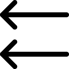 Double Line Arrow Left Icon from Core Line Set