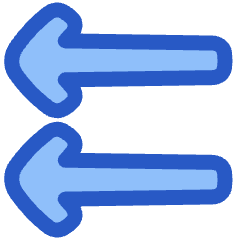 Double Line Arrow Left Icon from Plump Duo Set