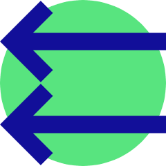 Double Line Arrow Left Icon from Sharp Pop Set