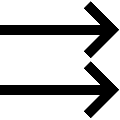 Double Line Arrow Right Icon from Sharp Line Set