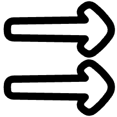 Double Line Arrow Right Icon from Plump Line Set