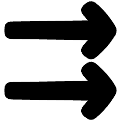 Double Line Arrow Right Icon from Plump Solid Set