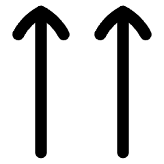 Double Line Arrow Up Icon from Flex Line Set