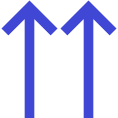 Double Line Arrow Up Icon from Sharp Duo Set