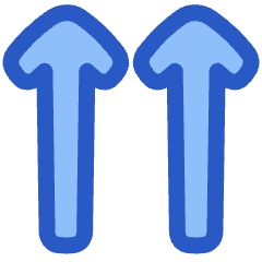 Double Line Arrow Up Icon from Plump Duo Set