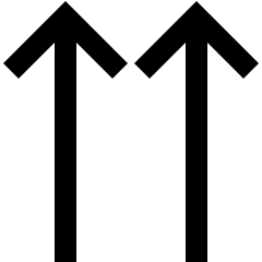 Double Line Arrow Up Icon from Sharp Line Set