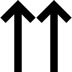 Double Line Arrow Up Icon from Sharp Remix Set
