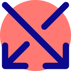 Line Arrow Crossover Down Icon from Core Pop Set