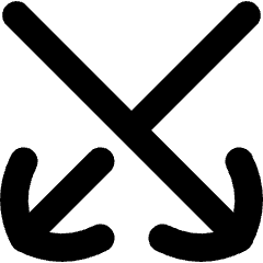 Line Arrow Crossover Down Icon from Flex Solid Set