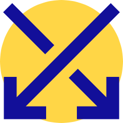 Line Arrow Crossover Down Icon from Sharp Pop Set