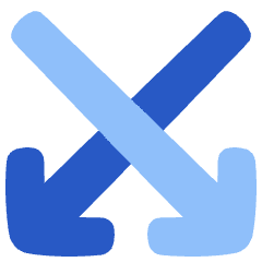 Line Arrow Crossover Down Icon from Plump Flat Set
