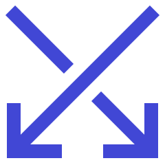Line Arrow Crossover Down Icon from Sharp Duo Set