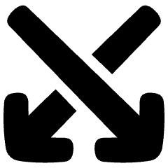 Line Arrow Crossover Down Icon from Plump Solid Set