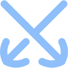 Line Arrow Crossover Down Icon from Flex Flat Set