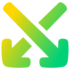 Line Arrow Crossover Down Icon from Plump Gradient Set
