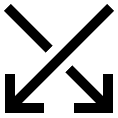 Line Arrow Crossover Down Icon from Sharp Line Set