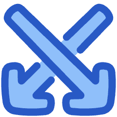 Line Arrow Crossover Down Icon from Plump Duo Set
