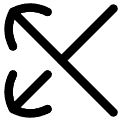 Line Arrow Crossover Left Icon from Flex Line Set